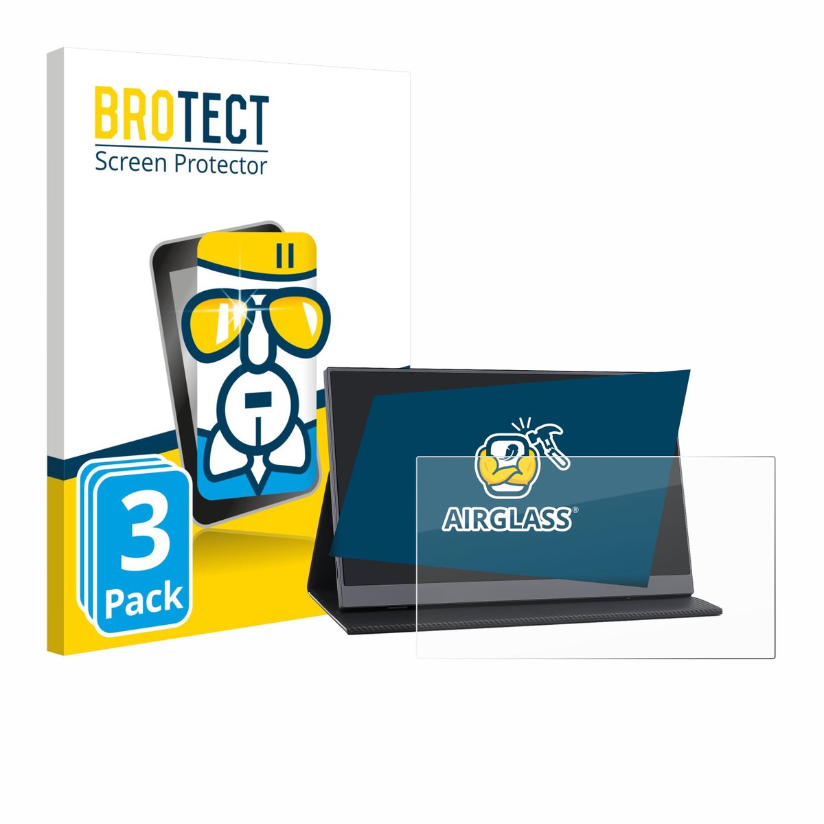 Screenprotector 3 Stuks voor COOLHOOD 15.6 Beschermglas transparant
