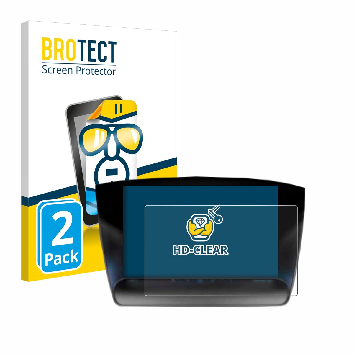BROTECT - Screenprotector voor Ford Edge 2015-2019 SYNC 2 8" - Folie Beschermfolie transparant 2 Stuks