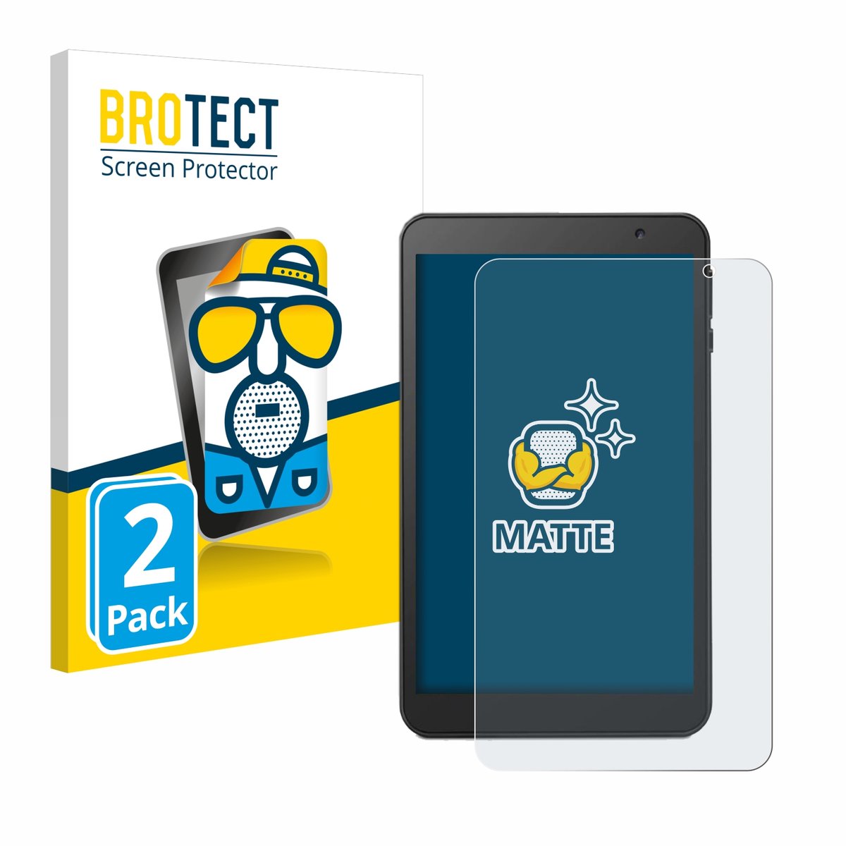 BROTECT - Screenprotector voor Vankyo MatrixPad S8 - Folie Beschermfolie matte 2 Stuks