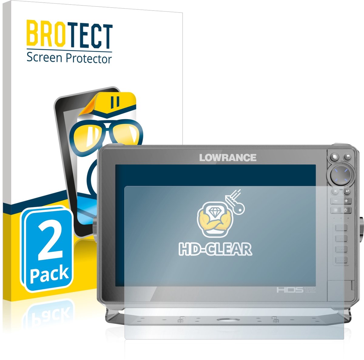BROTECT - Screenprotector voor Lowrance HDS Live 12" - Folie Beschermfolie transparant
