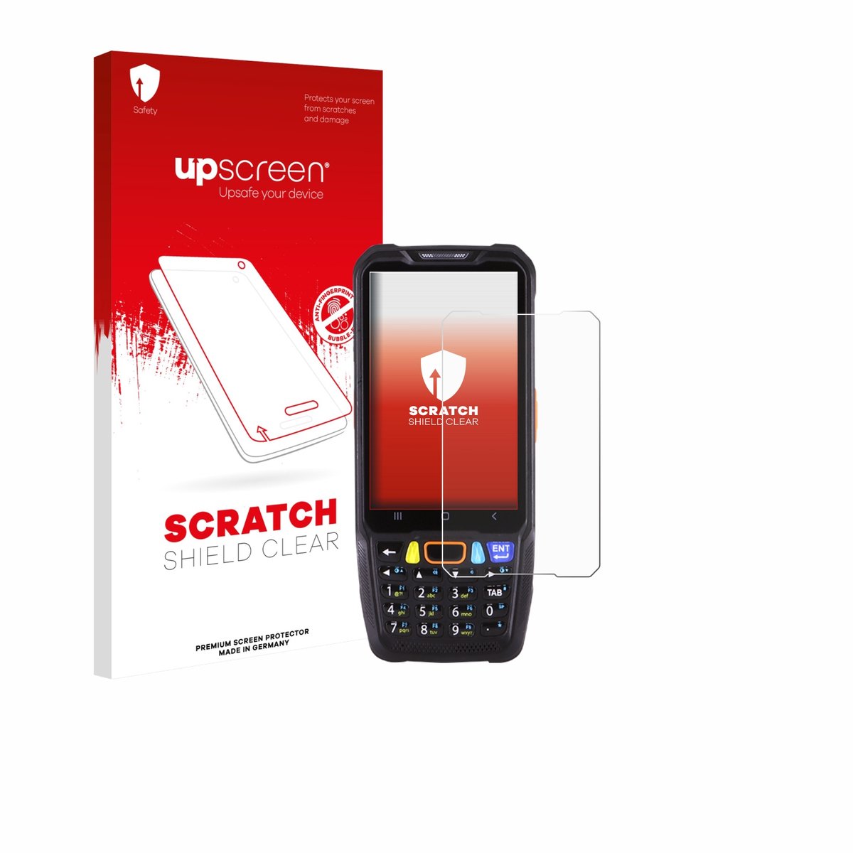 upscreen - Screenprotector voor Point Mobile PM68 - Folie Beschermfolie transparant