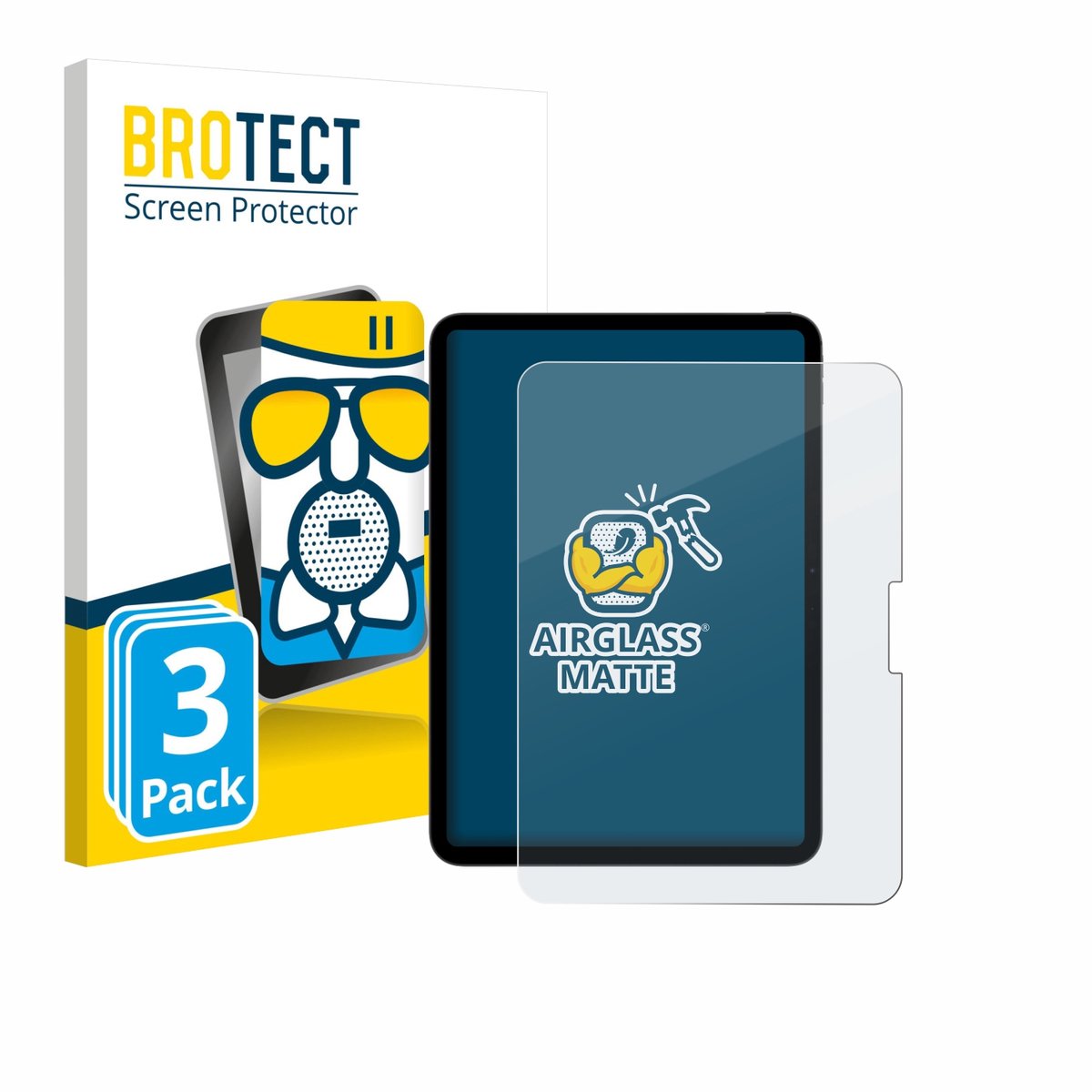 BROTECT - Screenprotector voor Apple iPad Pro 11" M5 2025 - Folie Beschermfolie Beschermglas matte 3 Stuks