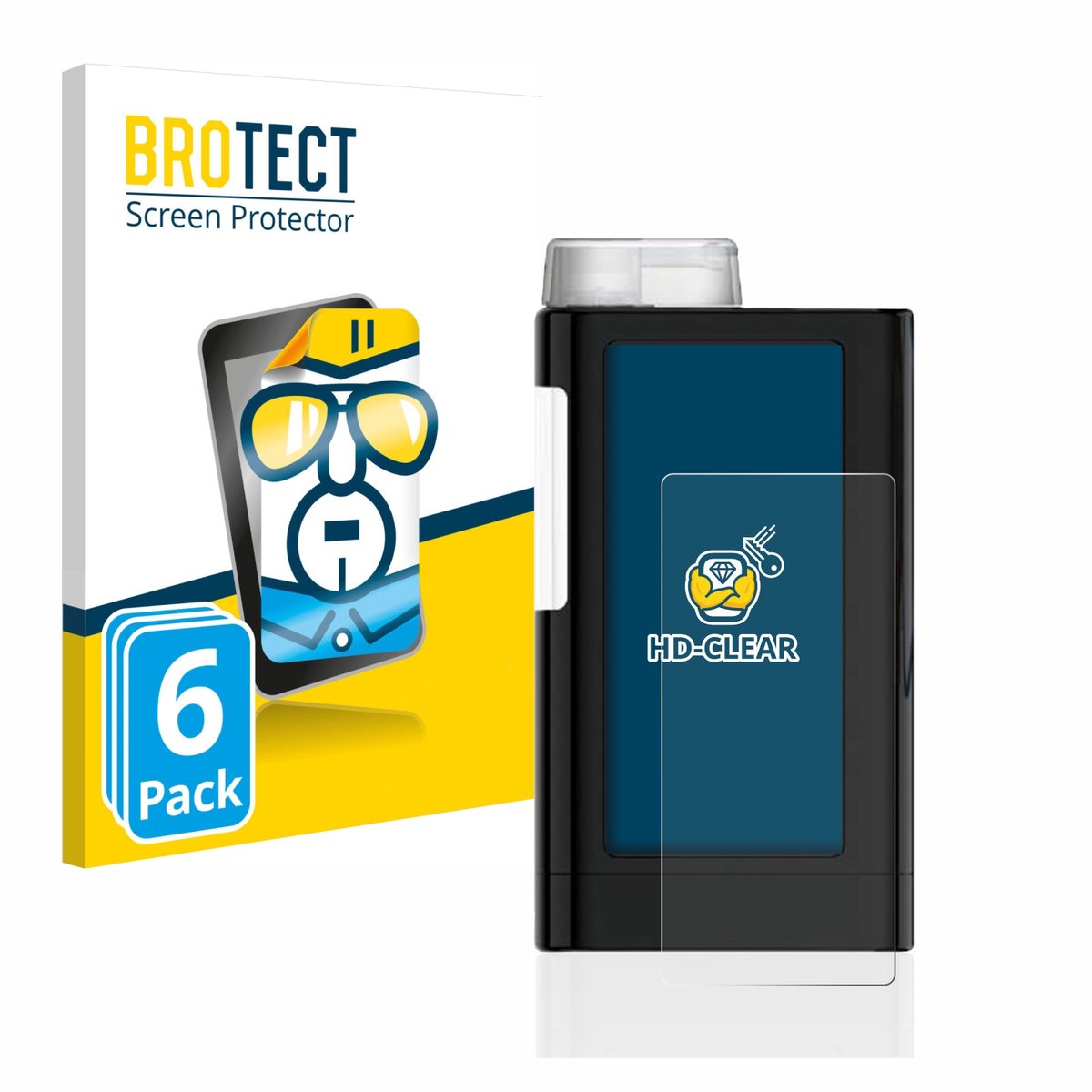 BROTECT - Screenprotector voor Mylife YpsoPump - Folie Beschermfolie transparant 6 Stuks