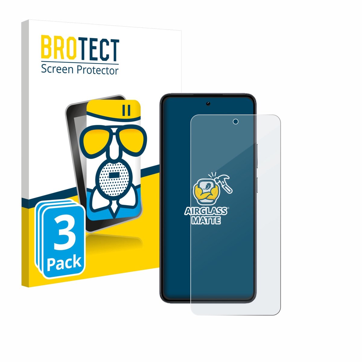 BROTECT - Screenprotector voor realme 14 - Folie Beschermfolie Beschermglas matte 3 Stuks
