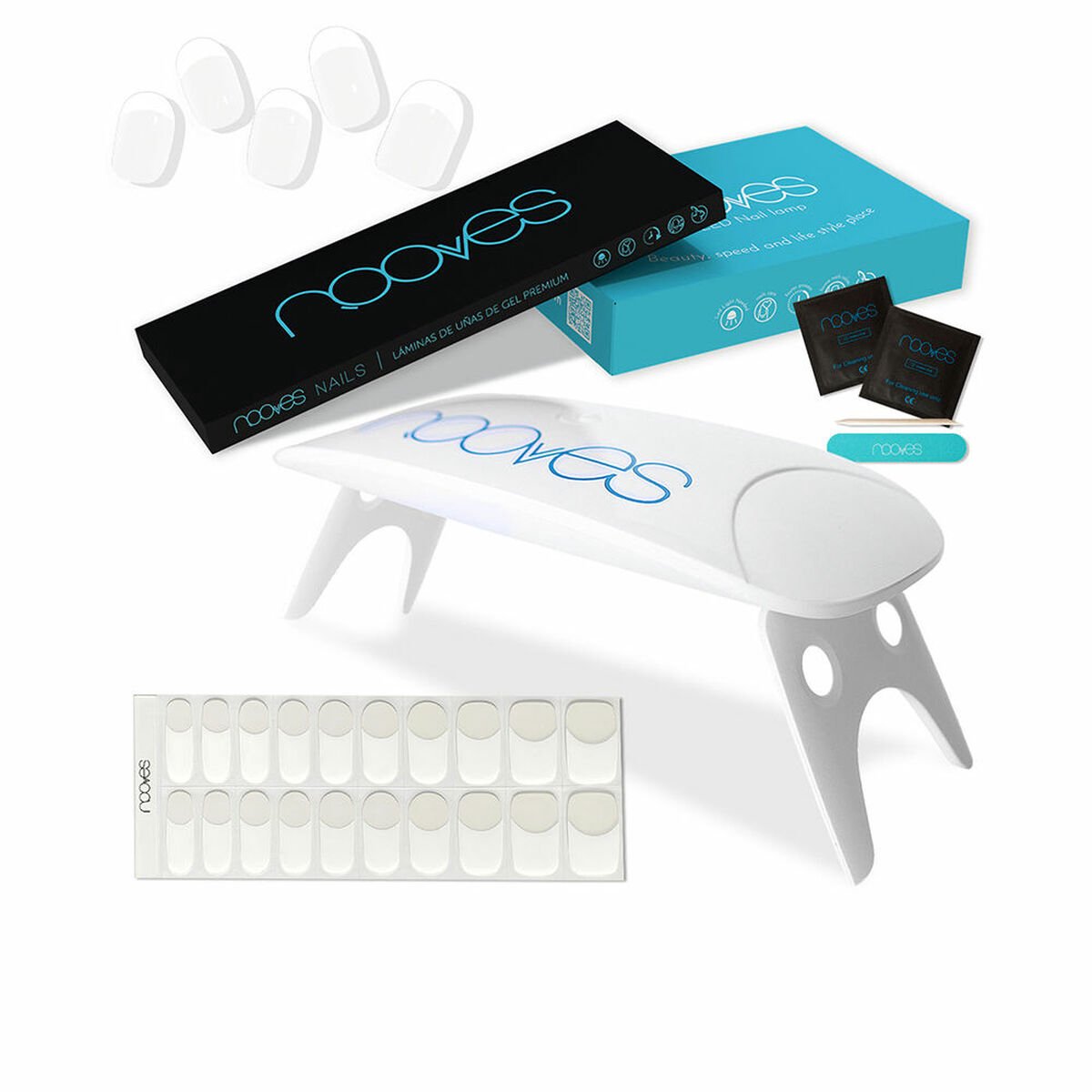 Kit voor Franse manicure Nooves Premium French manicure Gelnagelfolie 5 Onderdelen