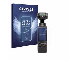 Savvies - Screenprotector voor DJI Osmo Pocket 3 (Display + Lens) - Folie Beschermfolie transparant 18 Stuks