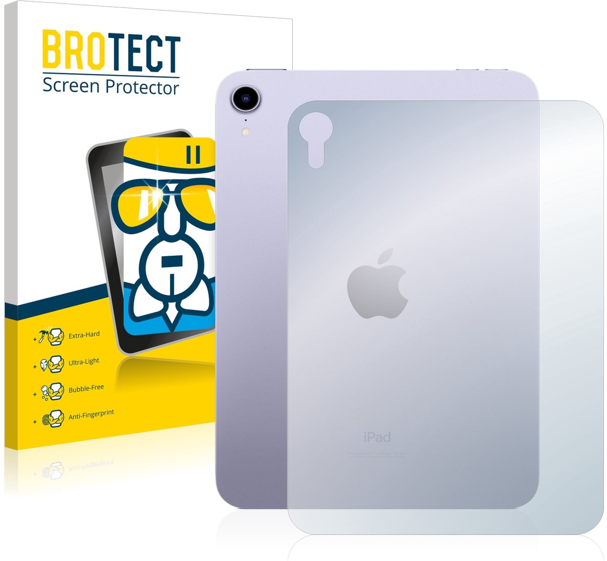 Screenprotector voor Apple iPad Mini 6 2021 (Achterkant, 6 Gen.) Beschermglas transparant