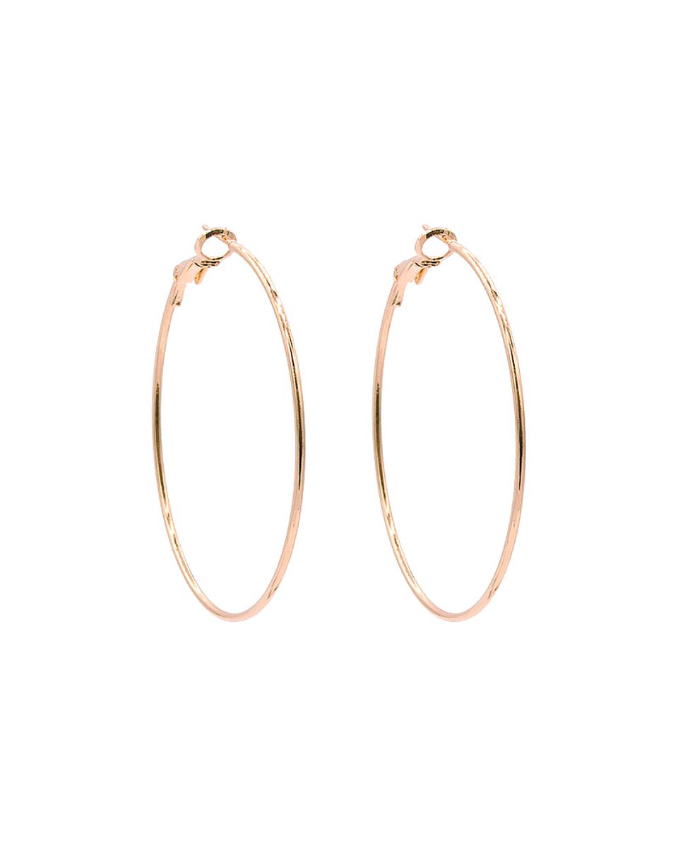 Mint15 Oorringen 'Classic Hoops' 50mm - Roségoudkleur - 1 paar