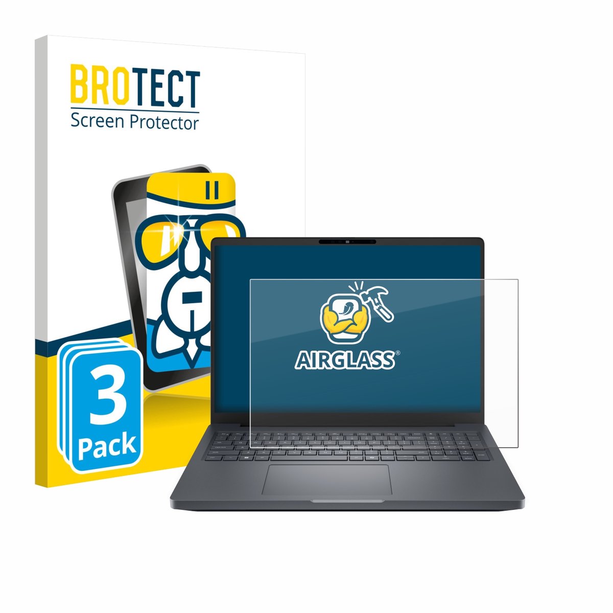 Screenprotector 3 Stuks voor Dell Pro Max 16 Plus Beschermglas transparant