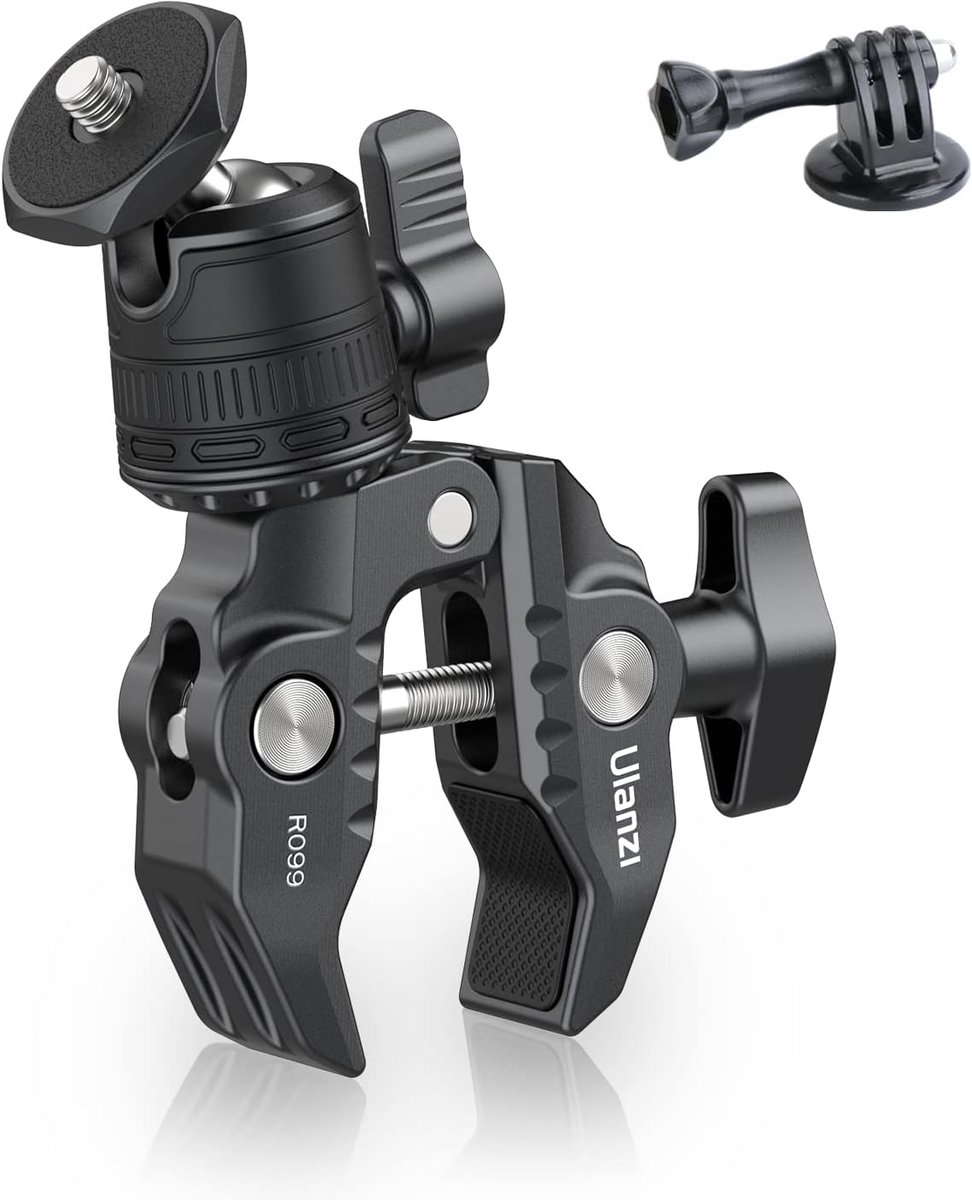 Super Klem Camera Bevestiging met 360° Zwenkhoek voor Statief & Fiets
