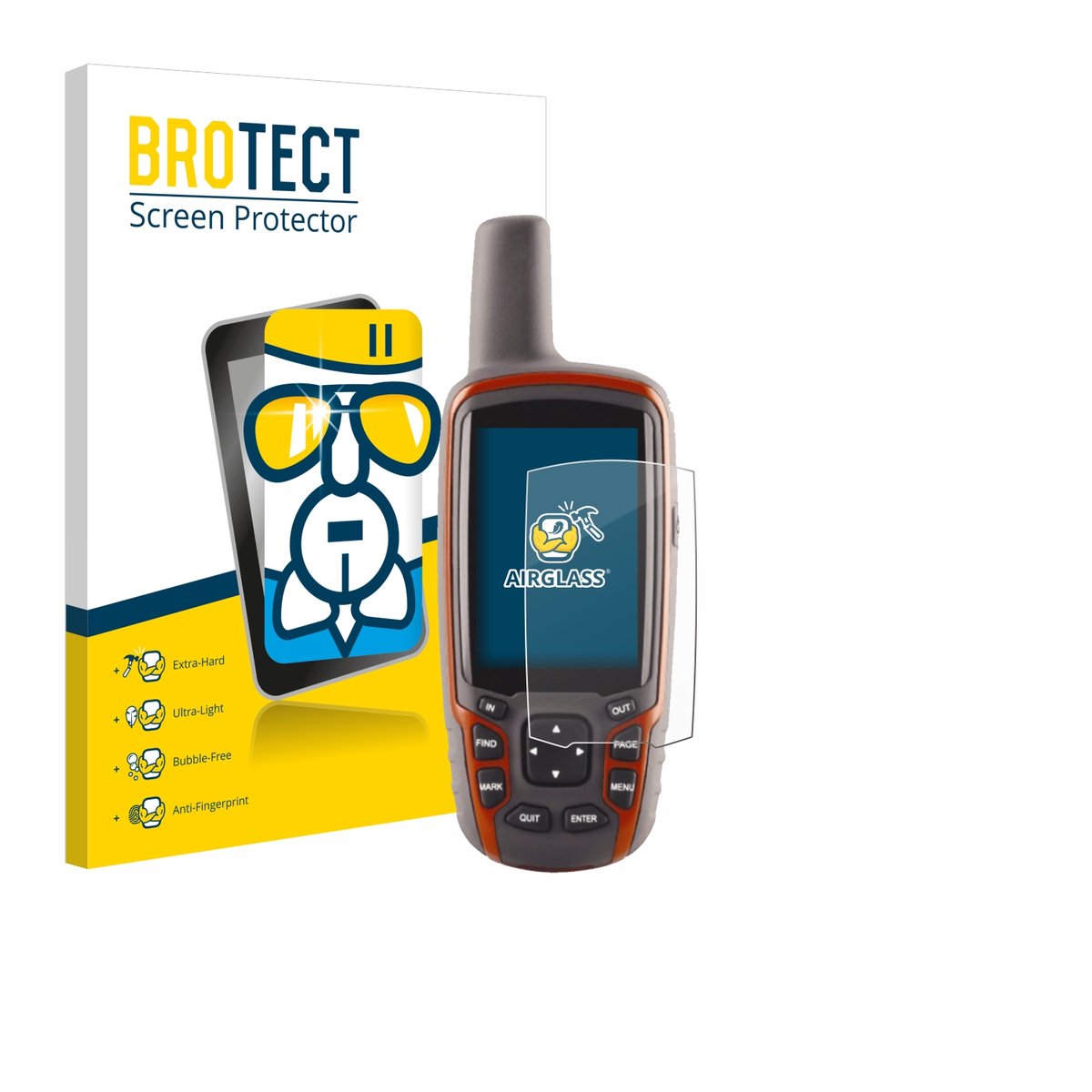 Screenprotector voor Garmin GPSMAP 62s Beschermglas transparant