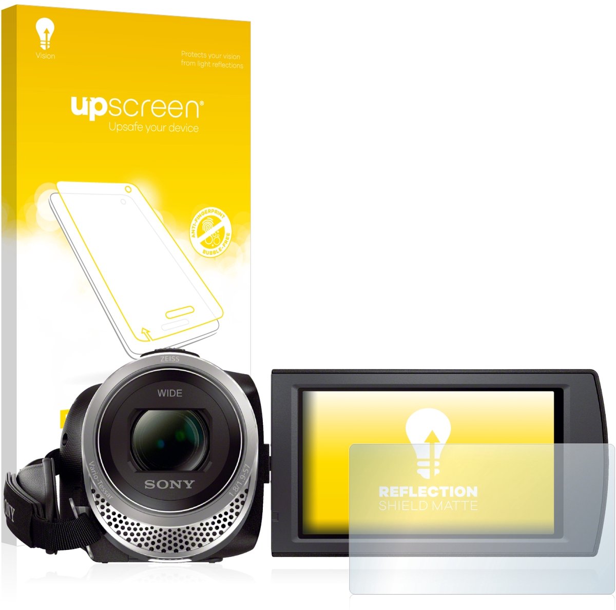 upscreen - Screenprotector voor Sony FDR-AX53 - Folie Beschermfolie anti glare matte