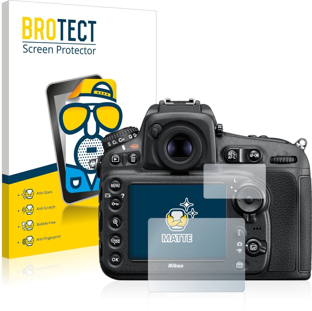 BROTECT - Screenprotector voor Nikon D810 - Folie Beschermfolie matte 2 Stuks
