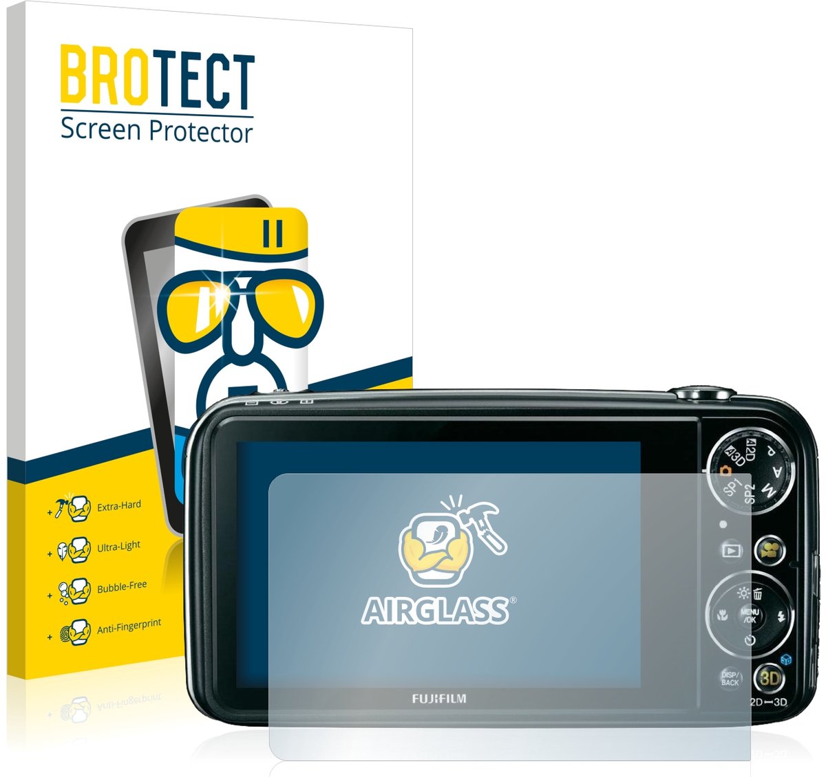 Screenprotector voor Fujifilm FinePix Real 3D W3 Beschermglas transparant