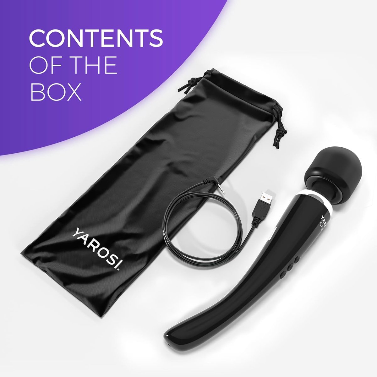 MELVRA Massagestaaf Draadloos met 8 Snelheden en 20 Patronen - afbeelding 3