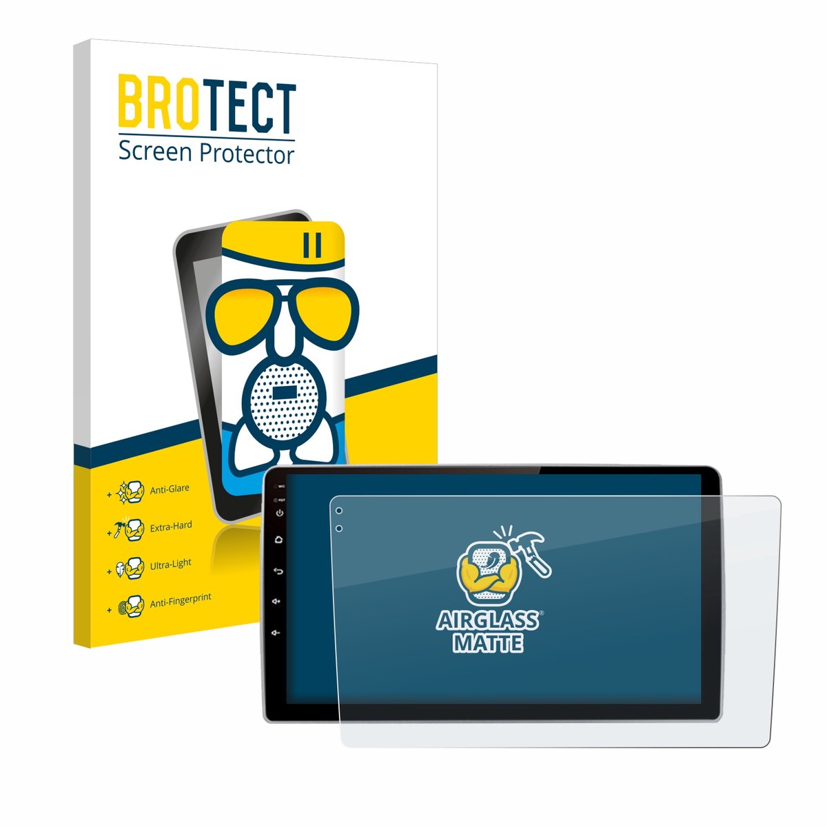 BROTECT - Screenprotector voor Junsun V1 pro 9" - Folie Beschermfolie Beschermglas matte