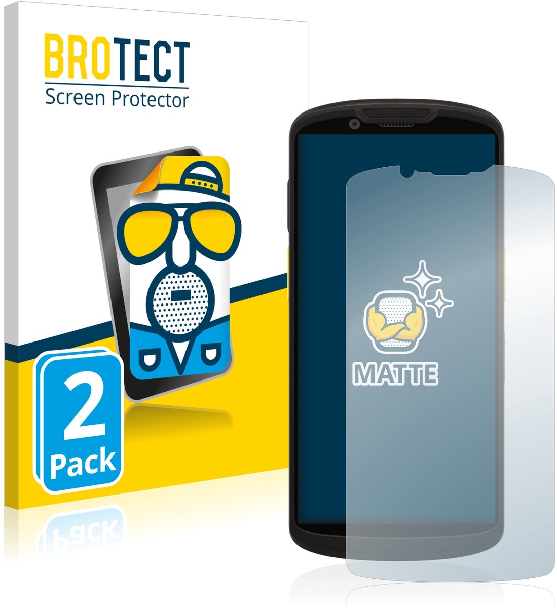 BROTECT - Screenprotector voor Zebra TC58/ TC53 - Folie Beschermfolie matte 2 Stuks