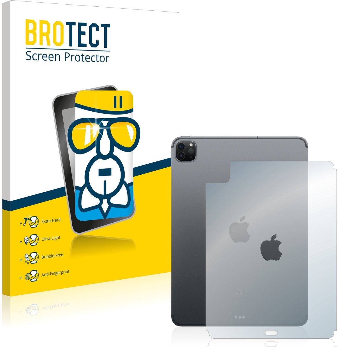 Screenprotector voor Apple iPad Pro 11" 2022 (Achterkant, 4. Gen.) Beschermglas transparant