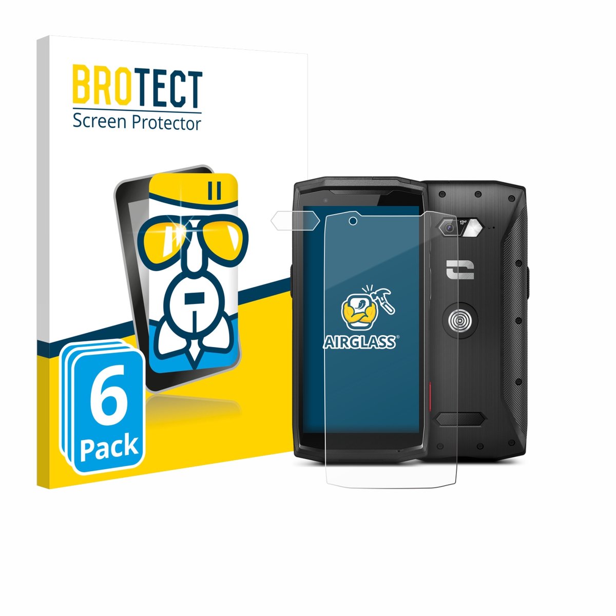 Screenprotector 6 Stuks voor Crosscall Core-M5 (Voor+Camera) Beschermglas transparant
