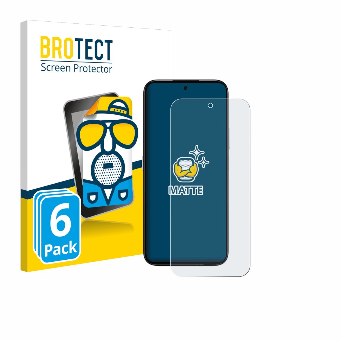 BROTECT - Screenprotector voor Honor Play 60 - Folie Beschermfolie matte 6 Stuks