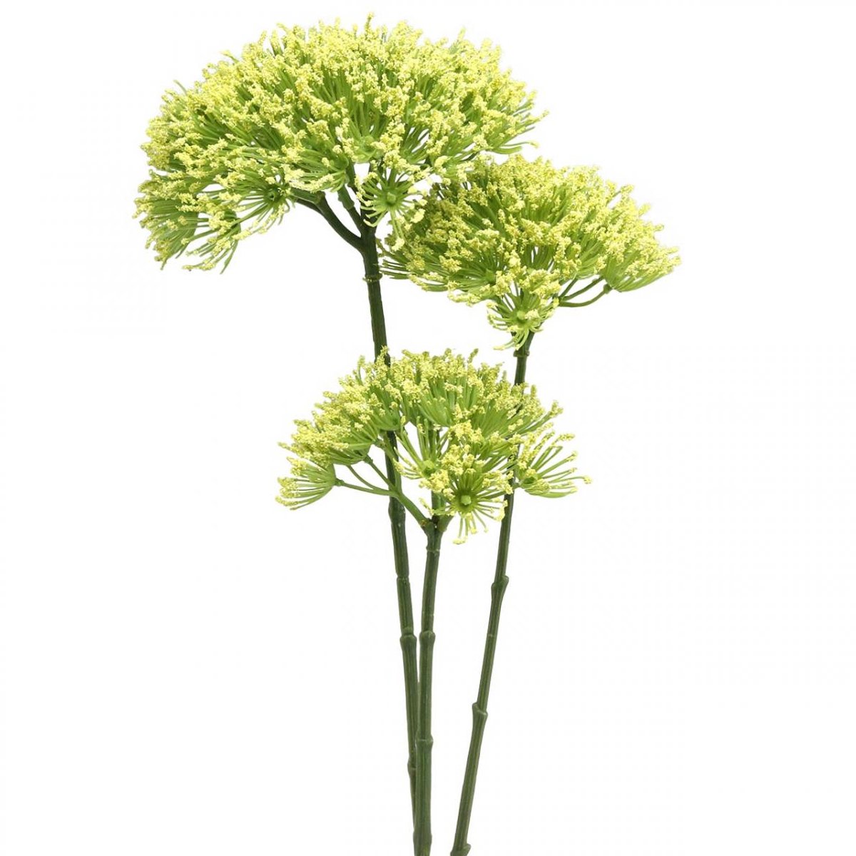 Viana Kunstbloementak Gele venkel kunsttak met 3 bloemen 85cm Veelkleurig
