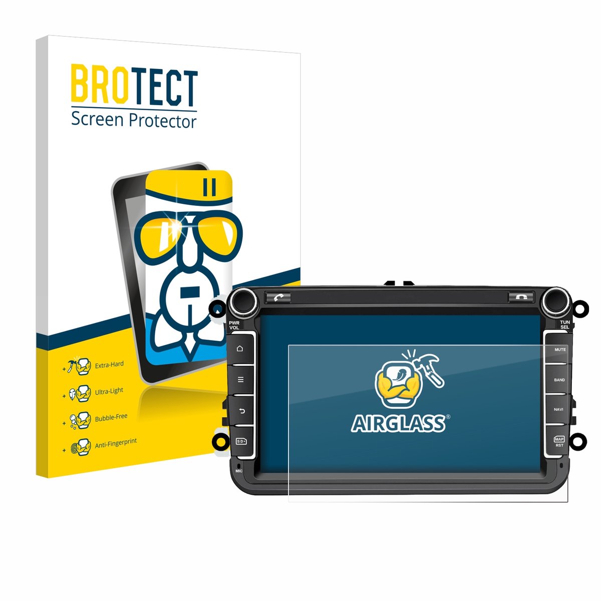 Screenprotector voor M.I.C. AV8V7-Lite Beschermglas transparant