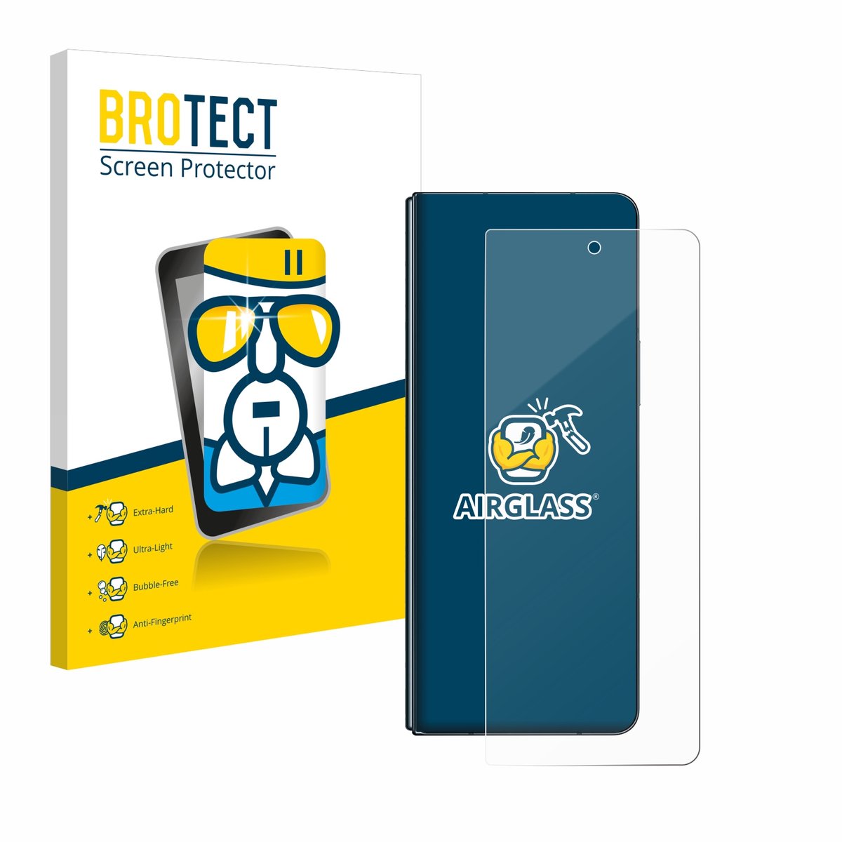 Screenprotector voor Samsung Galaxy Z Fold 4 Beschermglas transparant
