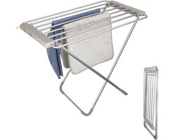 VH Supplies®Elektrisch Droogrek - Verwarmd Droogrek - Wasrek - 8 Stangen - 63 x 95 x 74 cm