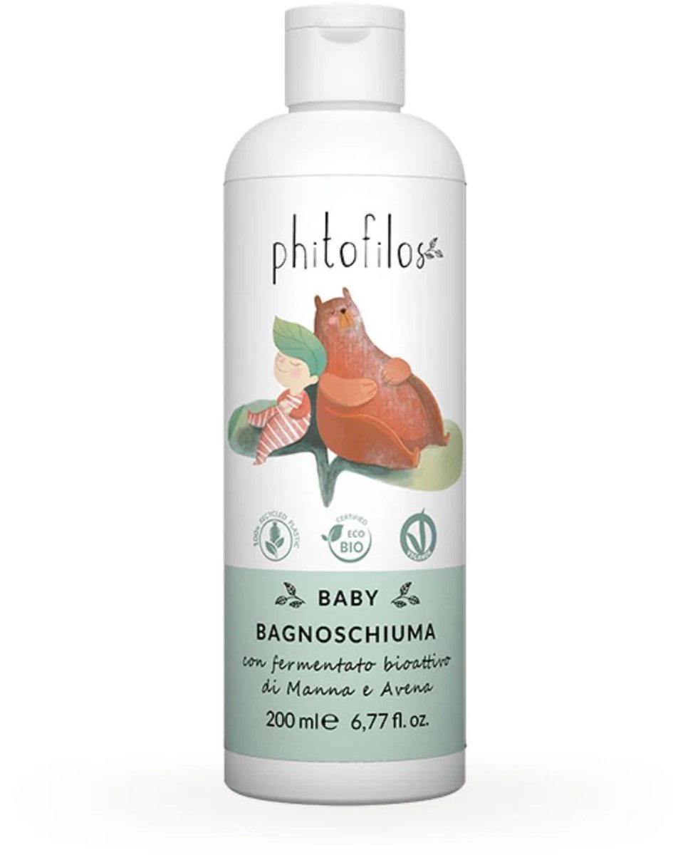 Biologische Phitofilos baby douchegel - zacht reinigend - met bioactieve extracten - respecteert de lichaam 200ml (kopie)