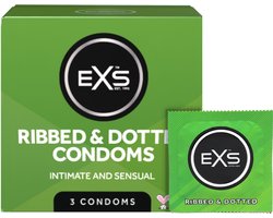 EXS Ribbed and Dotted 3 condooms