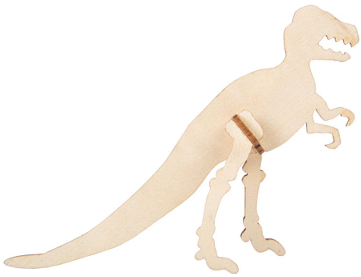 ARTYFETES - 8 Houten 3D T-Rex Dinosaurus Plaatskaarten voor verjaardag