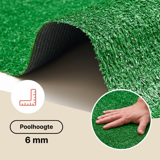 Tapiso Tapis de Gazon Natural Kunstgras Vert pour Jardin Balcon Terrasse Véranda Hauteur 6 mm Taille-300x600