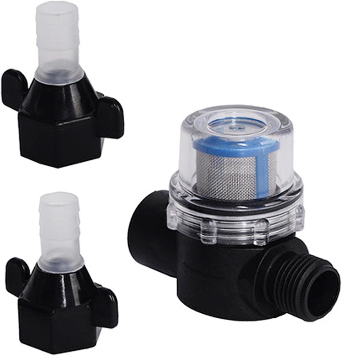 longziming -Waterpompfilter - Transparant Voorfilter voor Caravan en Camper, Anti-Vuil, Mannelijk Schroefdraad, Gemakkelijk Schoon te Maken