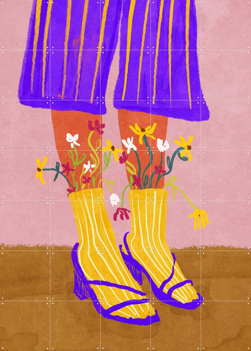 IXXI Fashion Shoot, Raissa Oltmanns - 100 x 140 cm - Gratis ophangtool - Grote wanddecoratie en posters - Illustraties, Digitale Kunst, Speels