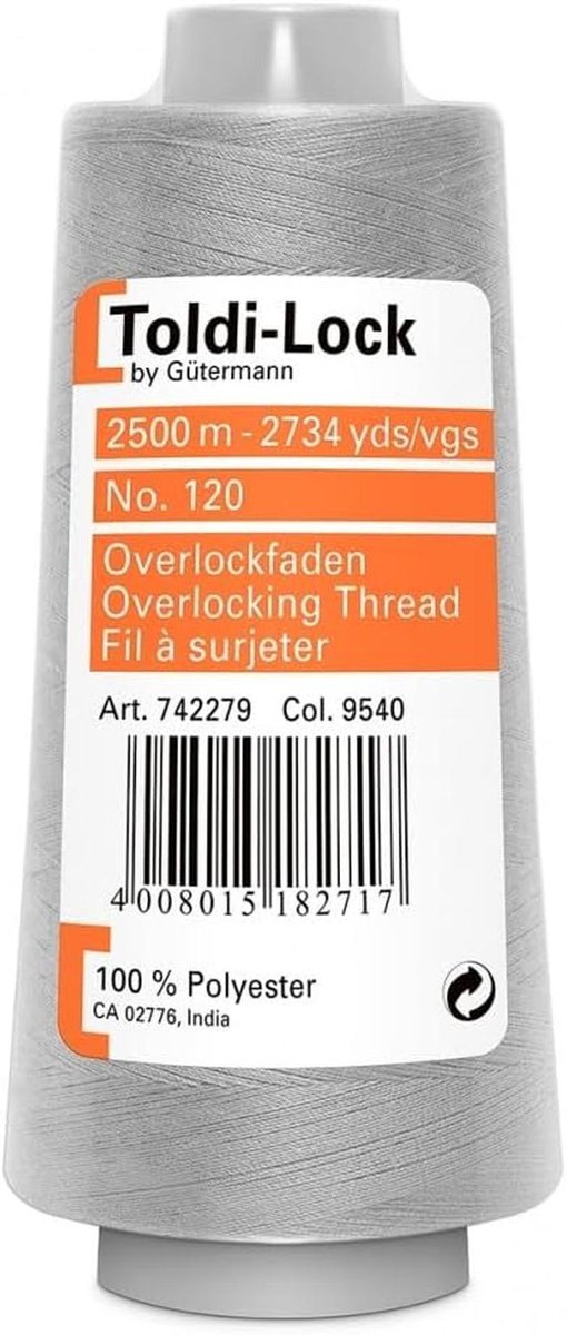 Sterke Overlock Naaigaren 2500m Polyester voor Naaimachine