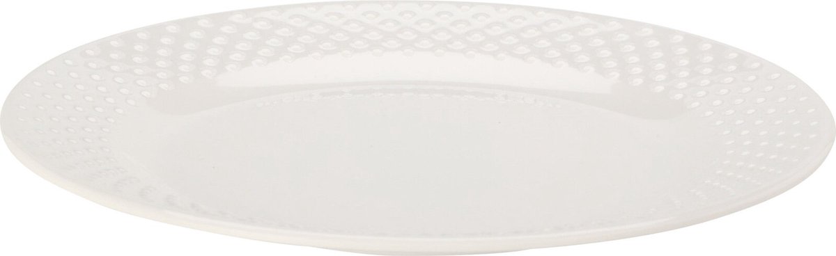 Cookinglife Ontbijtbord - Melamine Wit Voor Ontbijt En Dessert - Breakfast Plate - Breukbestendig Lichtgewicht - 21 cm