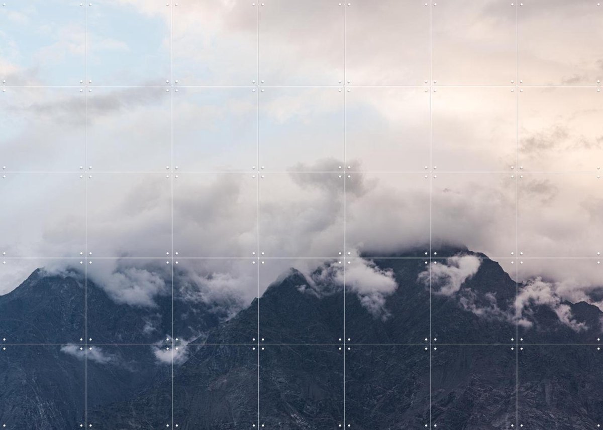 IXXI Misty Mountain, Photolovers - 140 x 100 cm - Gratis ophangtool - Grote wanddecoratie en posters - Fotografie, Slaapkamer, Woonkamer
