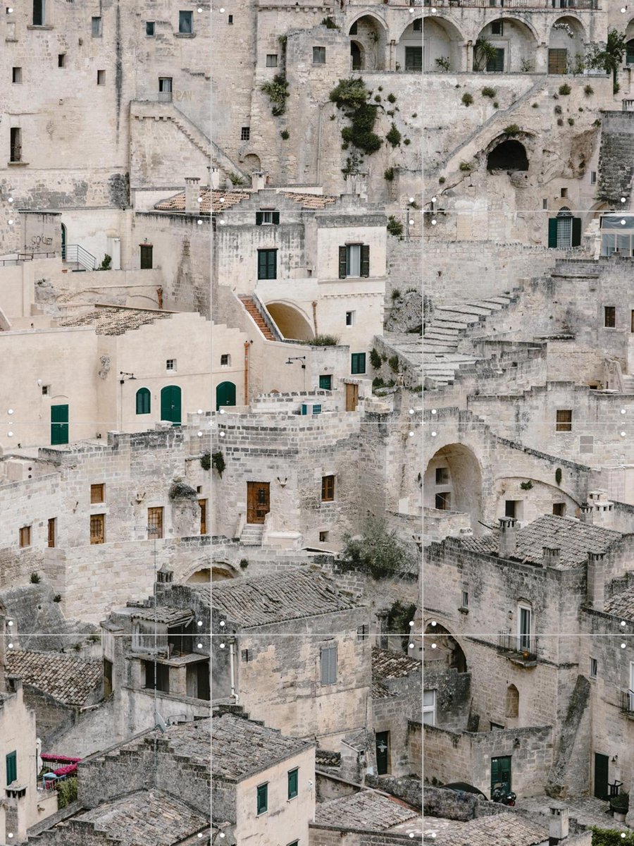 IXXI Ancient City in Italy, Photolovers - 60 x 80 cm - Gratis ophangtool - Grote wanddecoratie en posters - Fotografie, Gang, Woonkamer, Landschappen