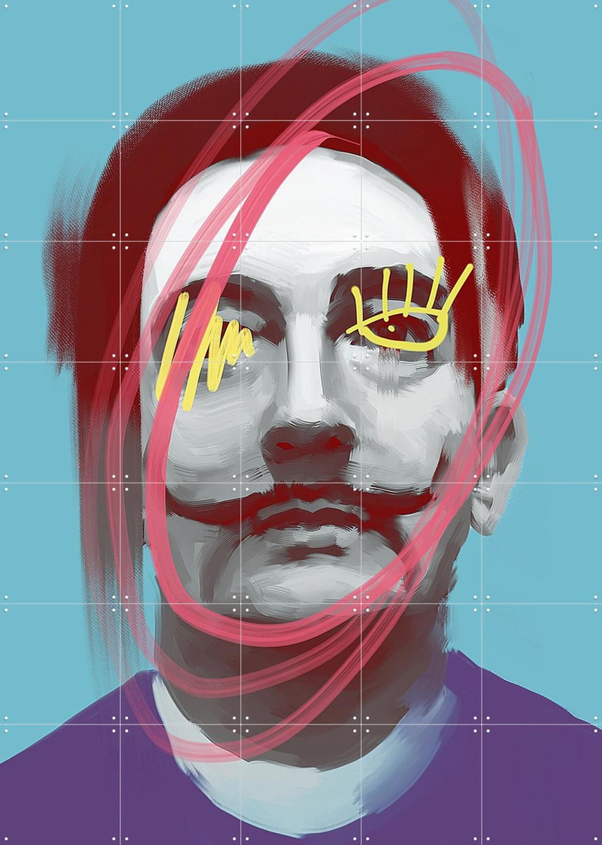 IXXI Surreal Salvador, Pop-art by Tadej - 100 x 140 cm - Gratis ophangtool - Grote wanddecoratie en posters - Pop art, Illustraties, Digitale Kunst