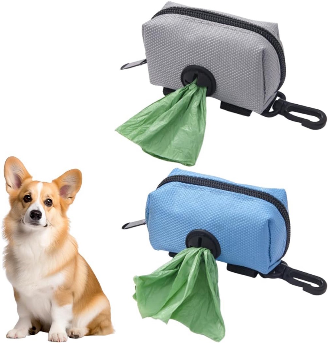2 Stuks Poepzakjes Dispenser voor Honden - Universele Houder voor Hondenpoepzakjes