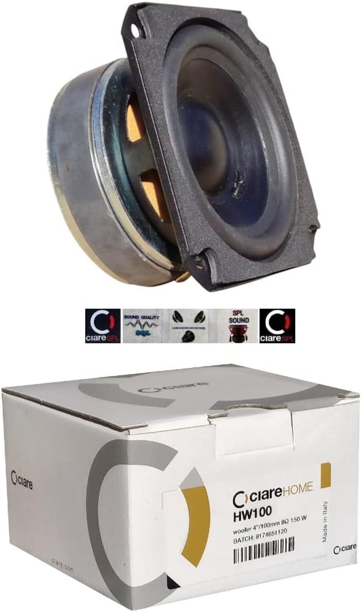 Woofer Speaker - 10cm Bas Speaker - Muziek Installatie - Robuuste Rubberophanging - 4 Inch