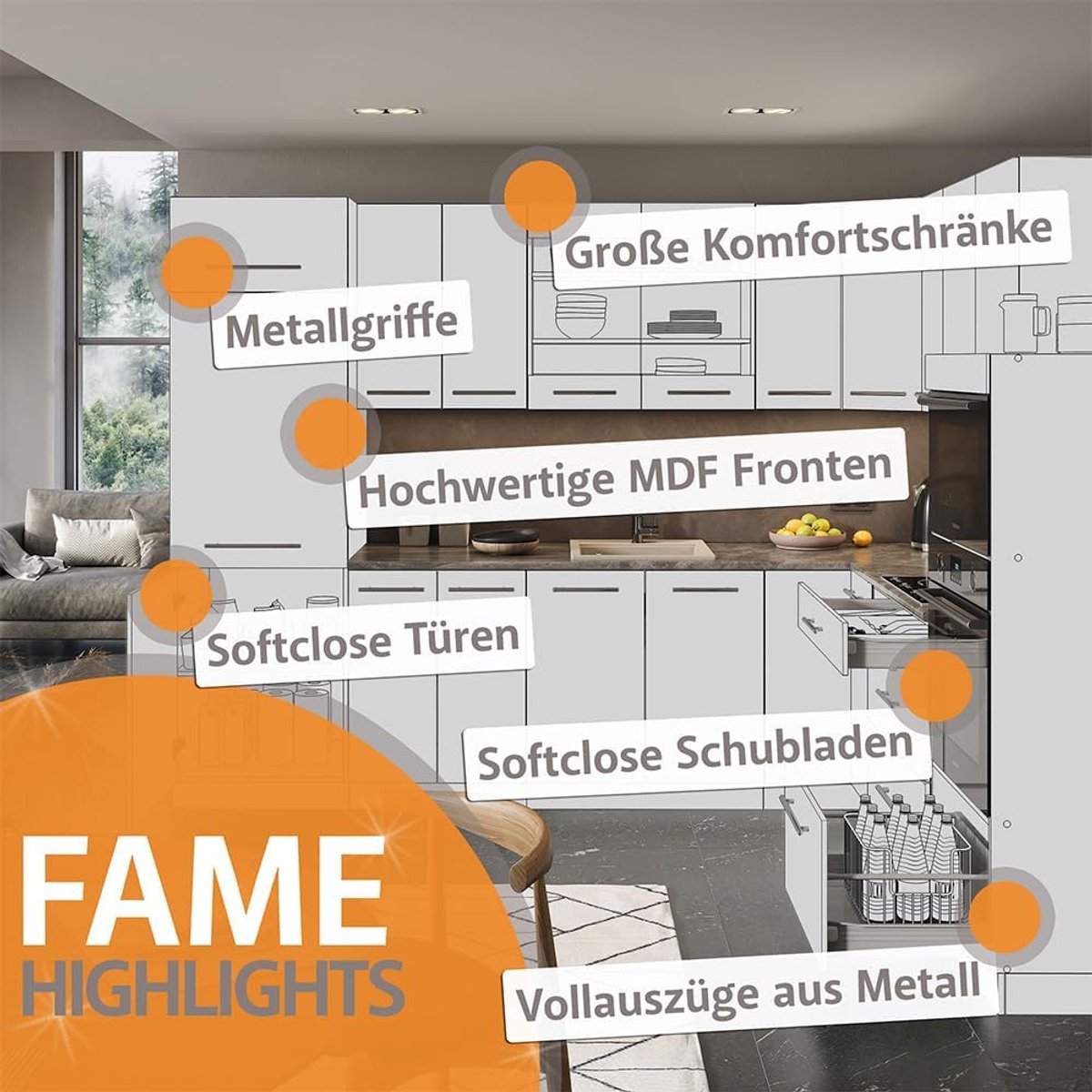 Wandkast Keuken Hoogglans Wit Modulair Systeem