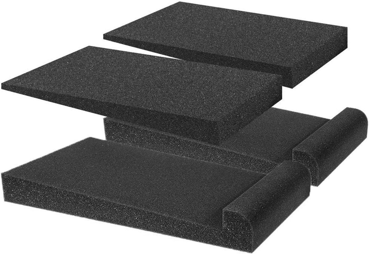2 Paar Akoestisch Schuim Isolatie Pads voor Studio Monitors - Geluidsdemping en Trillingsdemping
