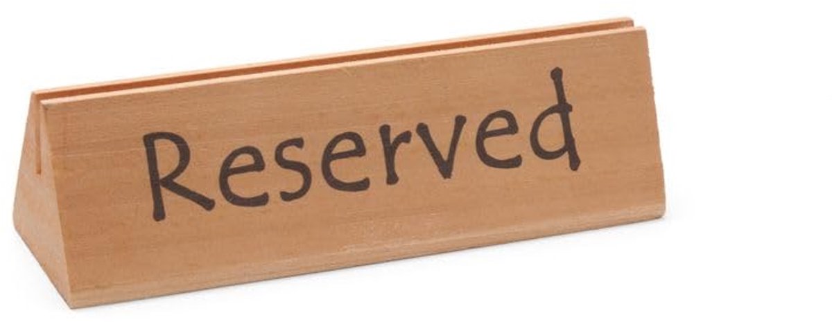 Houten Menubak - Tafelstandaard - Restaurants - Met Sleuf - 15cm - Houtkleur