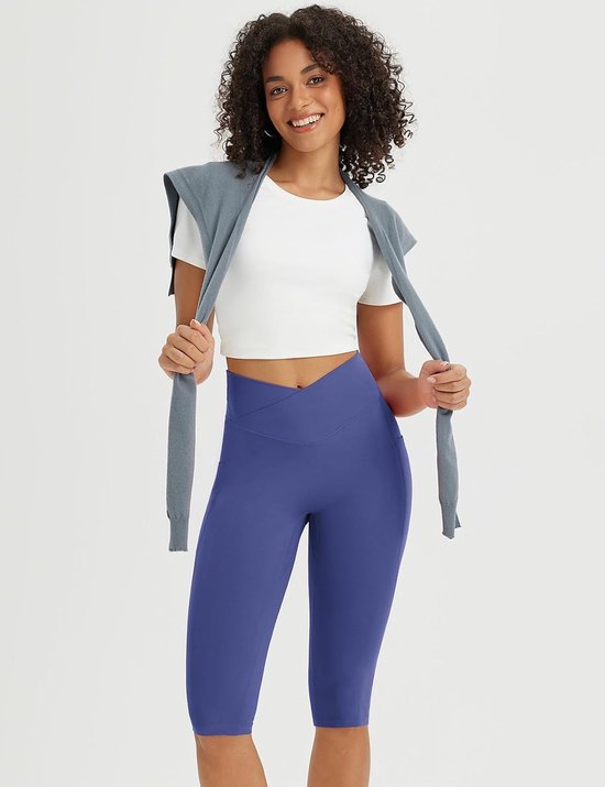 Capri Leggings - Kniebroek Sport - Yoga Workout Casual - Hoge Taille Zakken - Knie Lengte — afbeelding 2