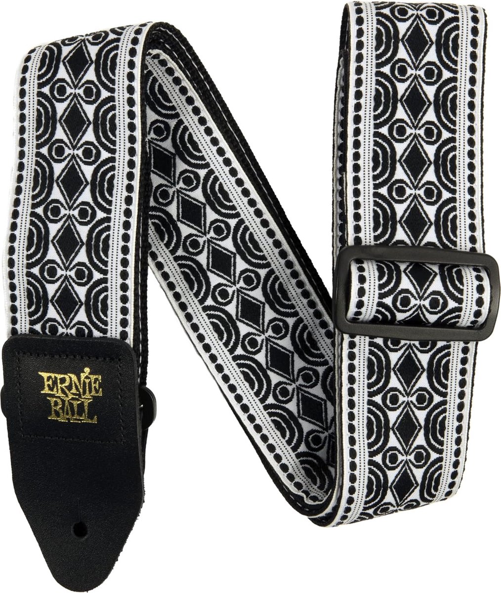 Verstelbare Gitaarband Zwart Jacquard Stijl Voor Alle Gitaren