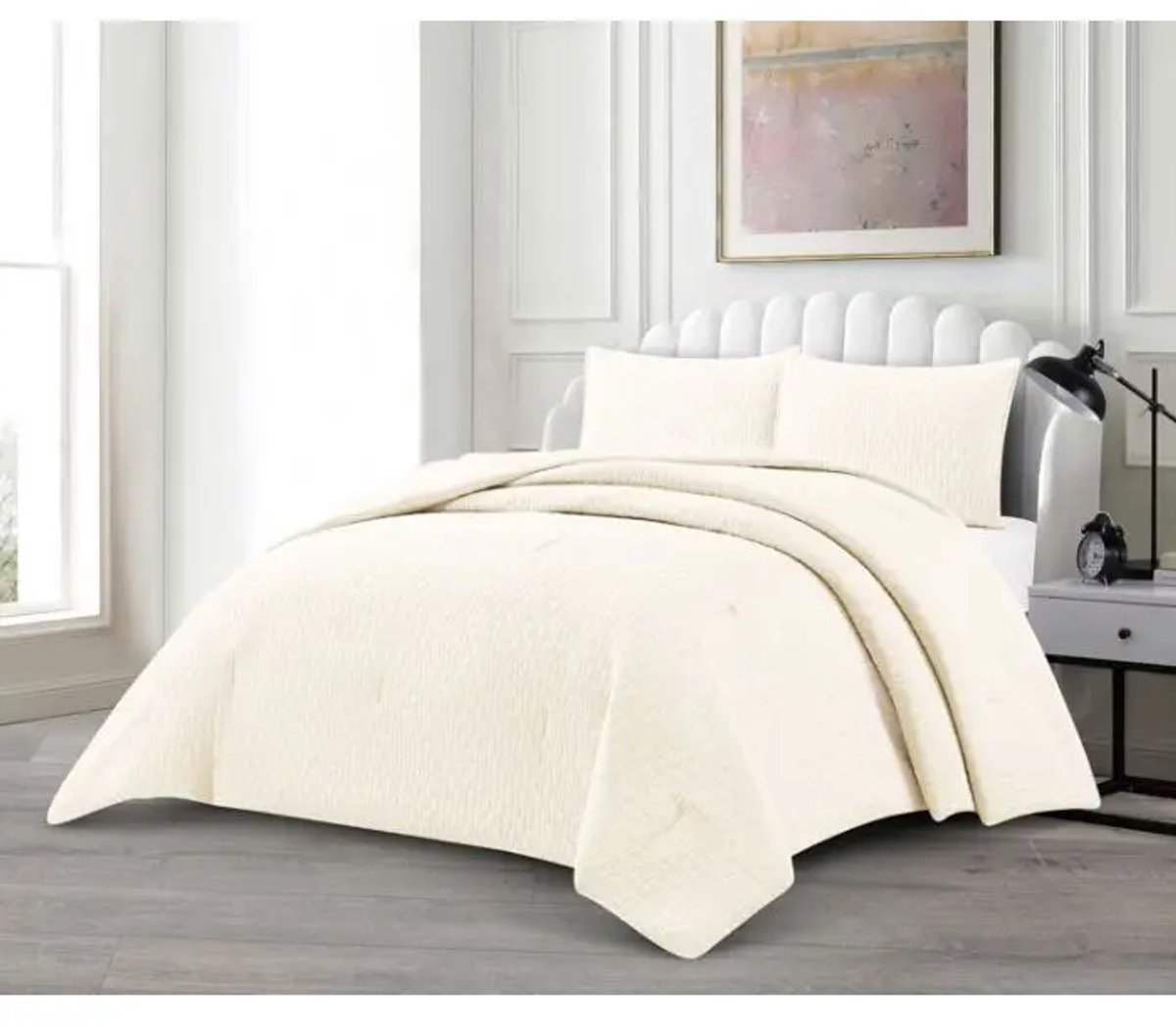 Lavella – bedsprei set – Alara – 3-delig – crème – 240x250 cm + 2x 60x70 kussenslopen