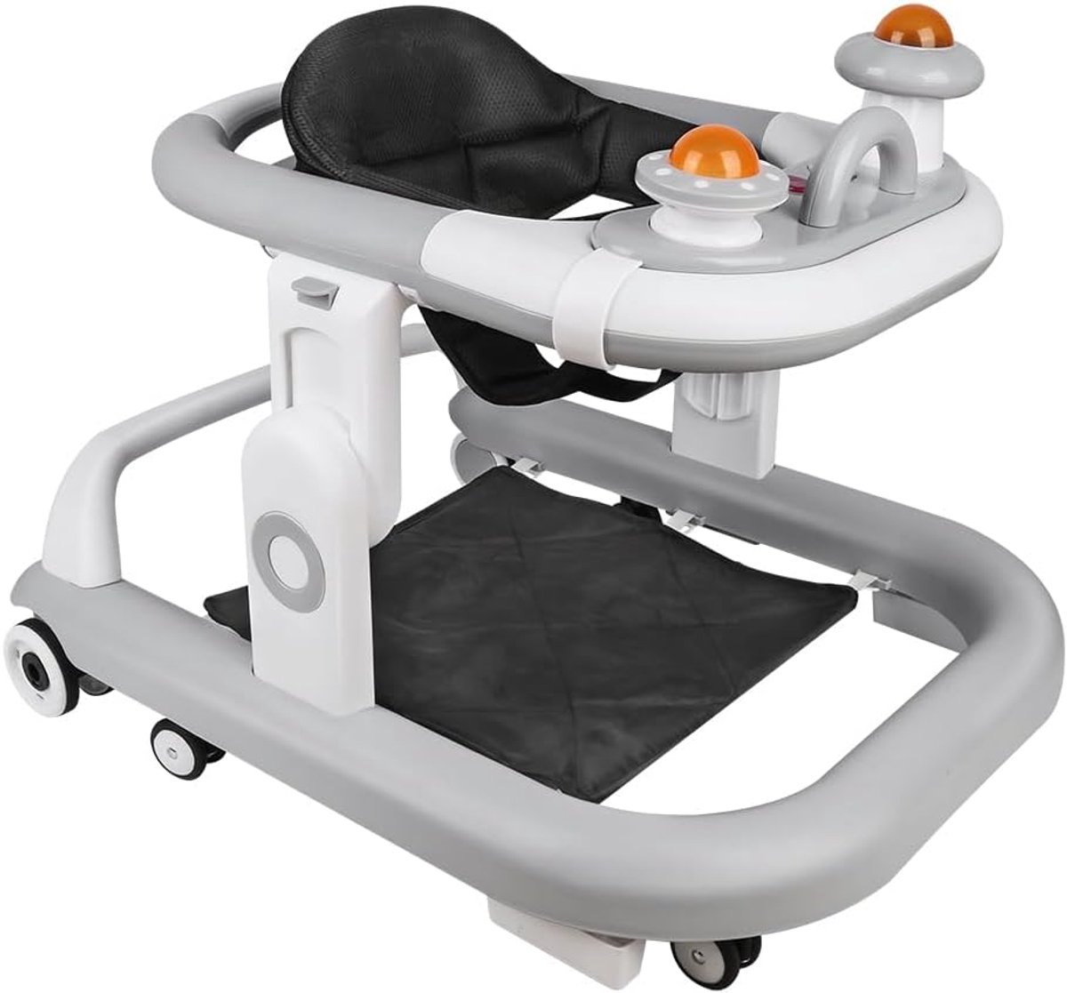 Verstelbare 2-in-1 Loopwagen met Muziekpaneel voor Baby's (6-18 Maanden)