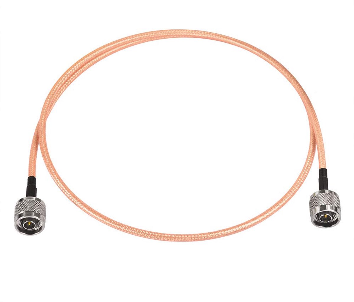 Coaxiale Kabel - Verbindingskabel Antenne - Signaalverbetering Draadloos - Laag Verlies RG400 - 1 Meter - Zwart