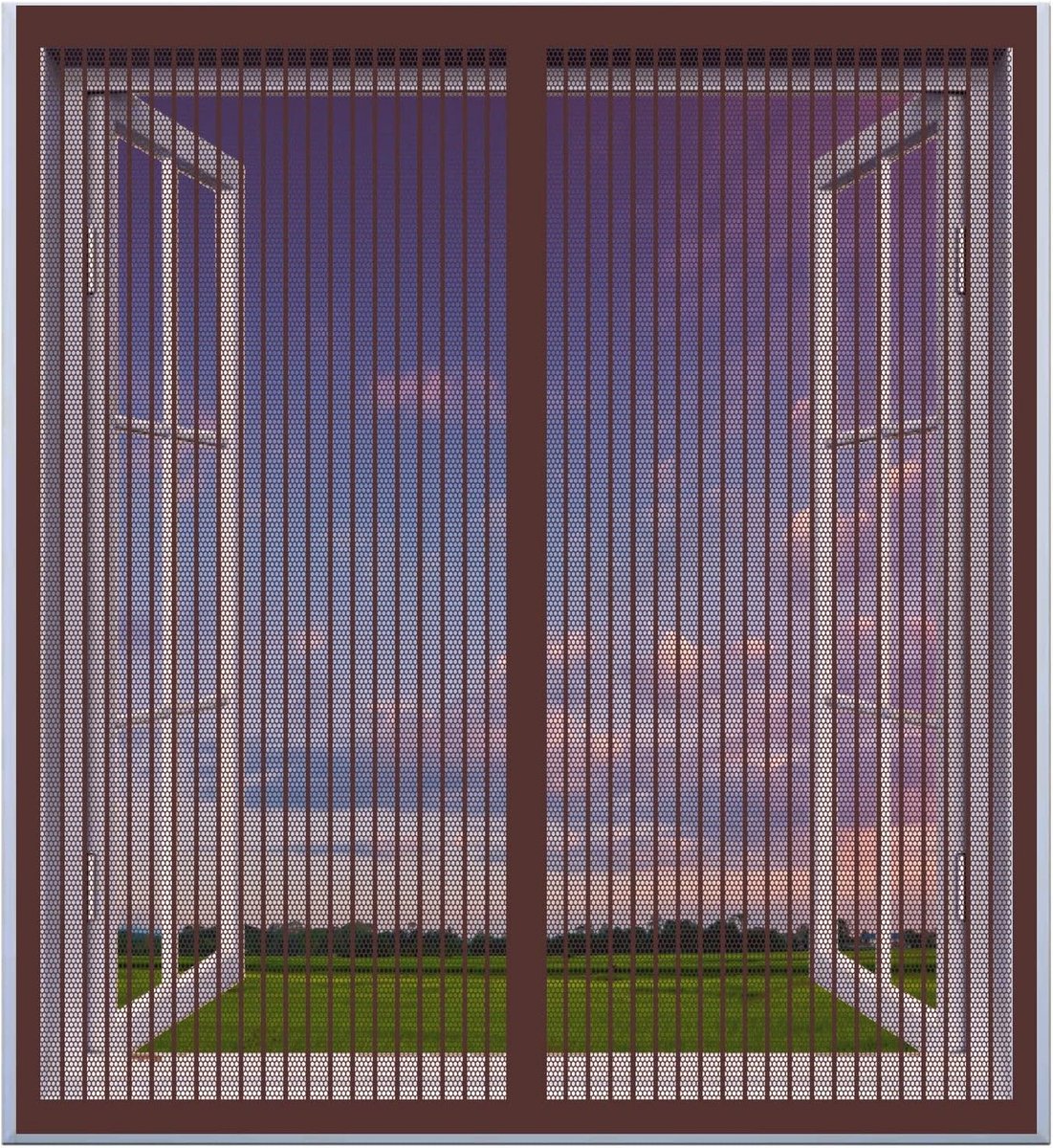 Magnetisch Hor Horren Raam 75x90cm Zonder Boren - Automatic Sluitend Vliegengordijn voor B